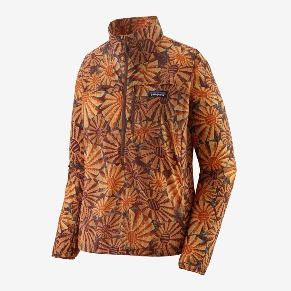 Patagonia Women's M Houdini Stash 1/2 Zip Pullover Lightweight Jacket Sun Wave